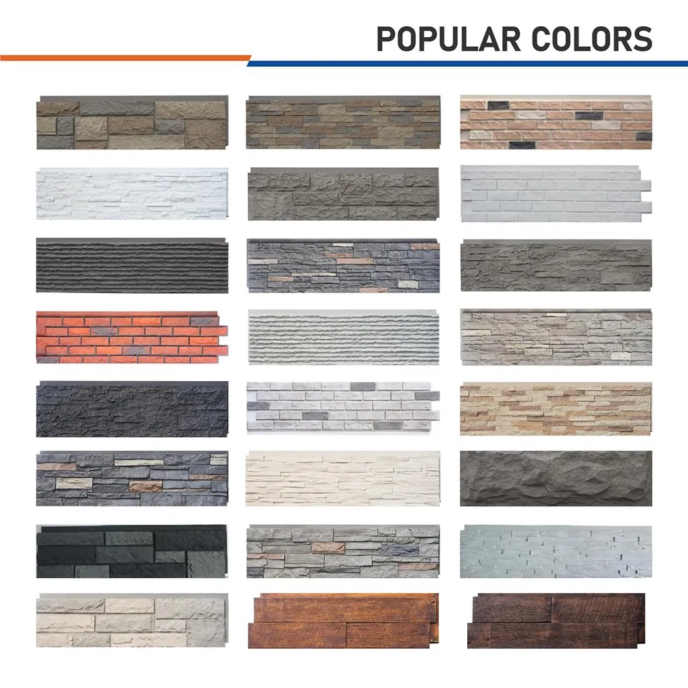 PU Stone Wall Panel Artificial Culture Stone Lightweight Decorative Wall Cladding