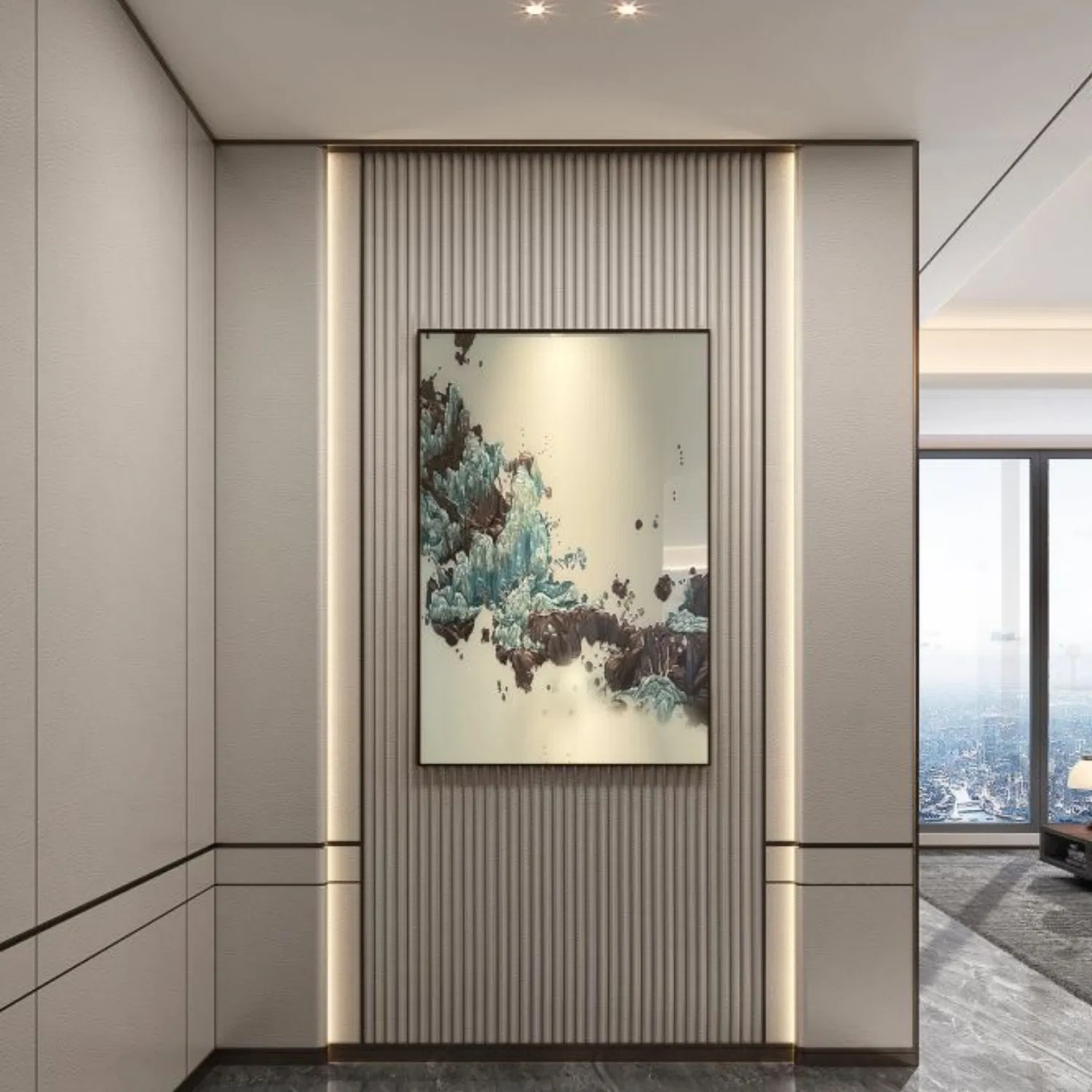 Wood Veneer PVC Wall Panel Bamboo Charcoal Fiber Board