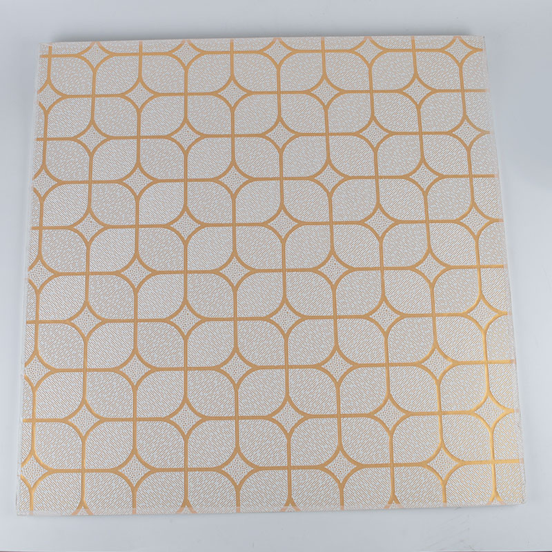 PVC Laminated Gypsum Ceiling Panel Moisture-Proof Decorative Tile