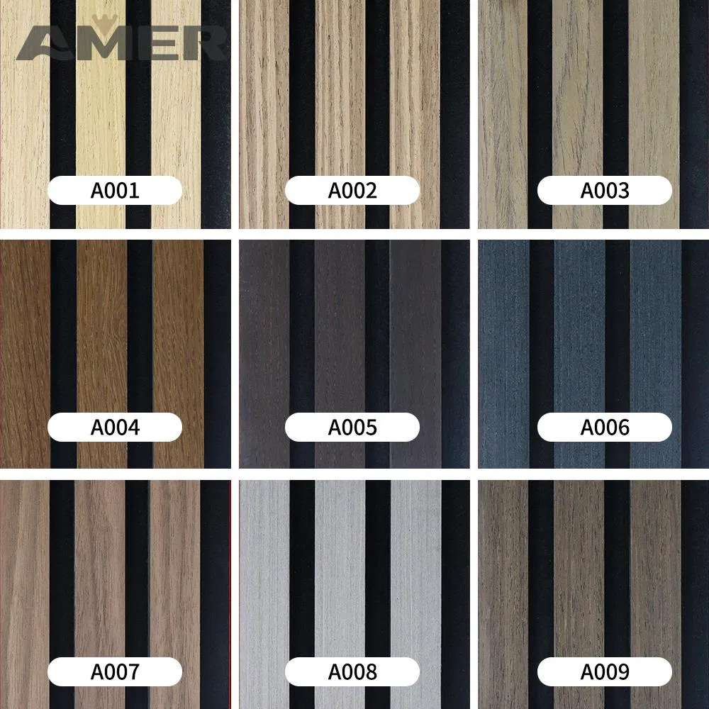 Amer Factory Price OEM 2400*600mm 3000X600 Wood Wall Panels Acoustic