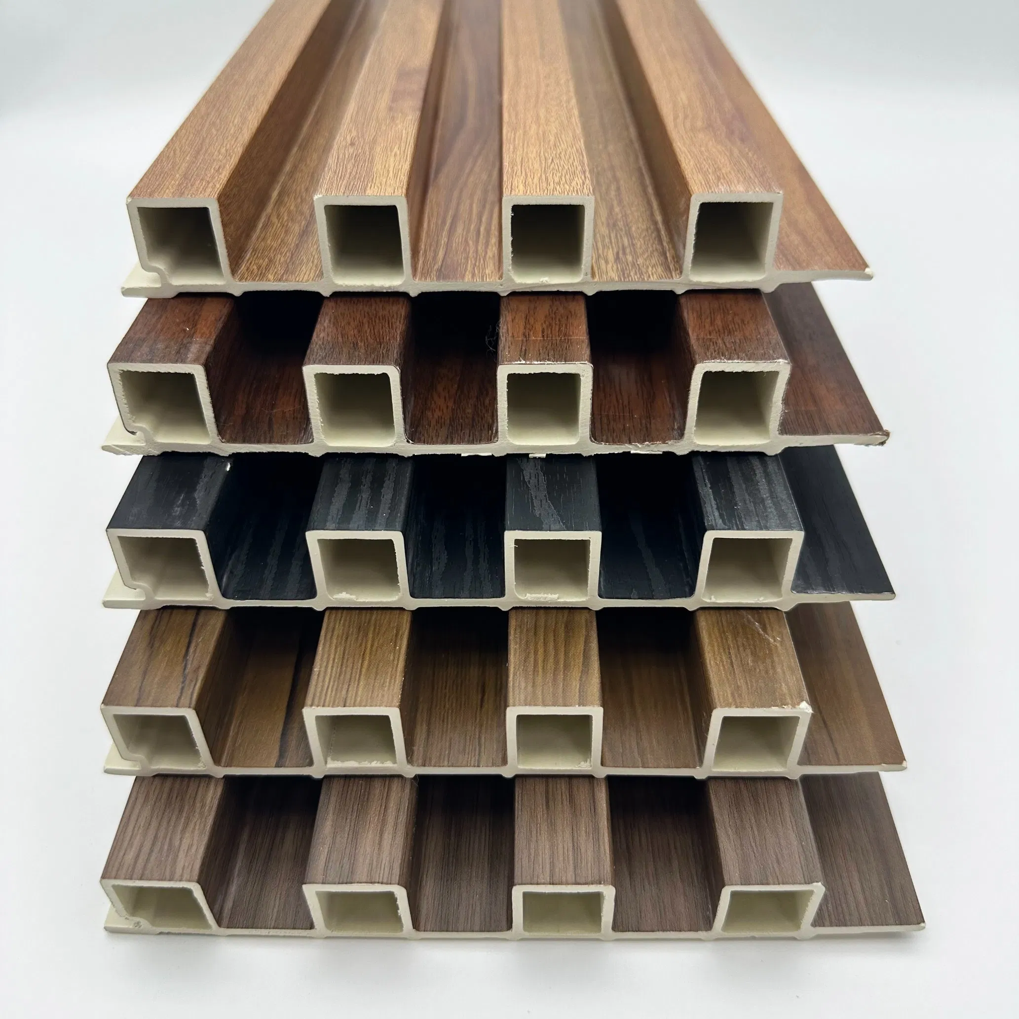 Factory Price 3D Fluted PVC Wall Panel Interior Wooden Decorative Wall Panel