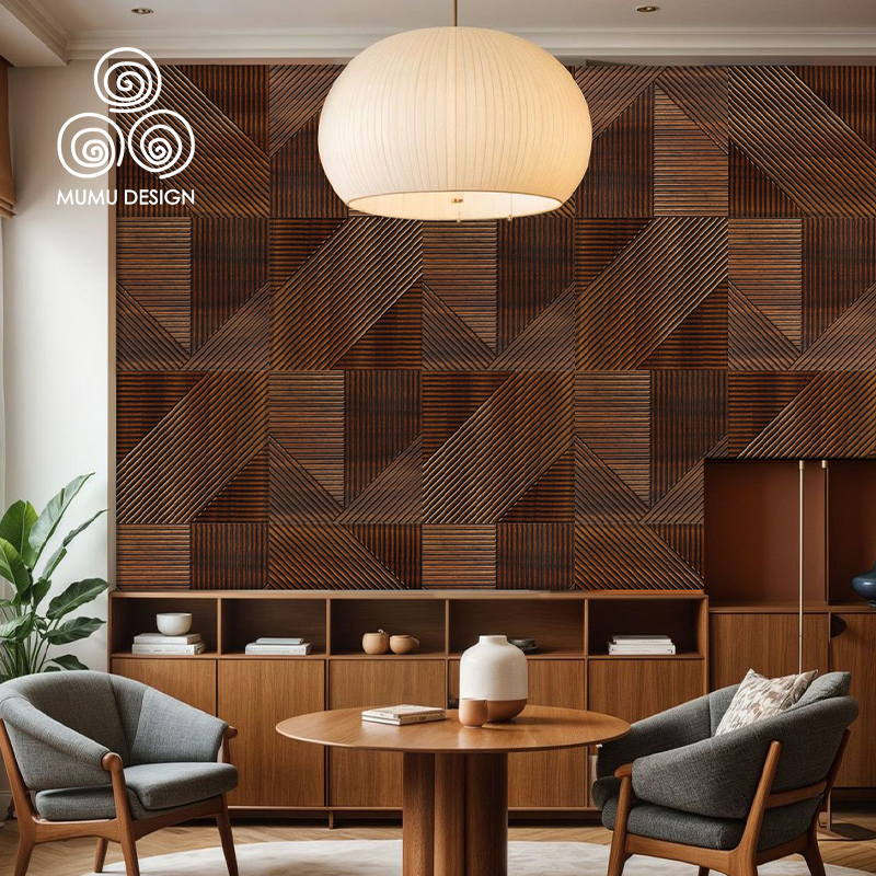 Modern Stylish Premium High Quality Solid Natural Wood Decorative Home Interior Cladding Wall Panel