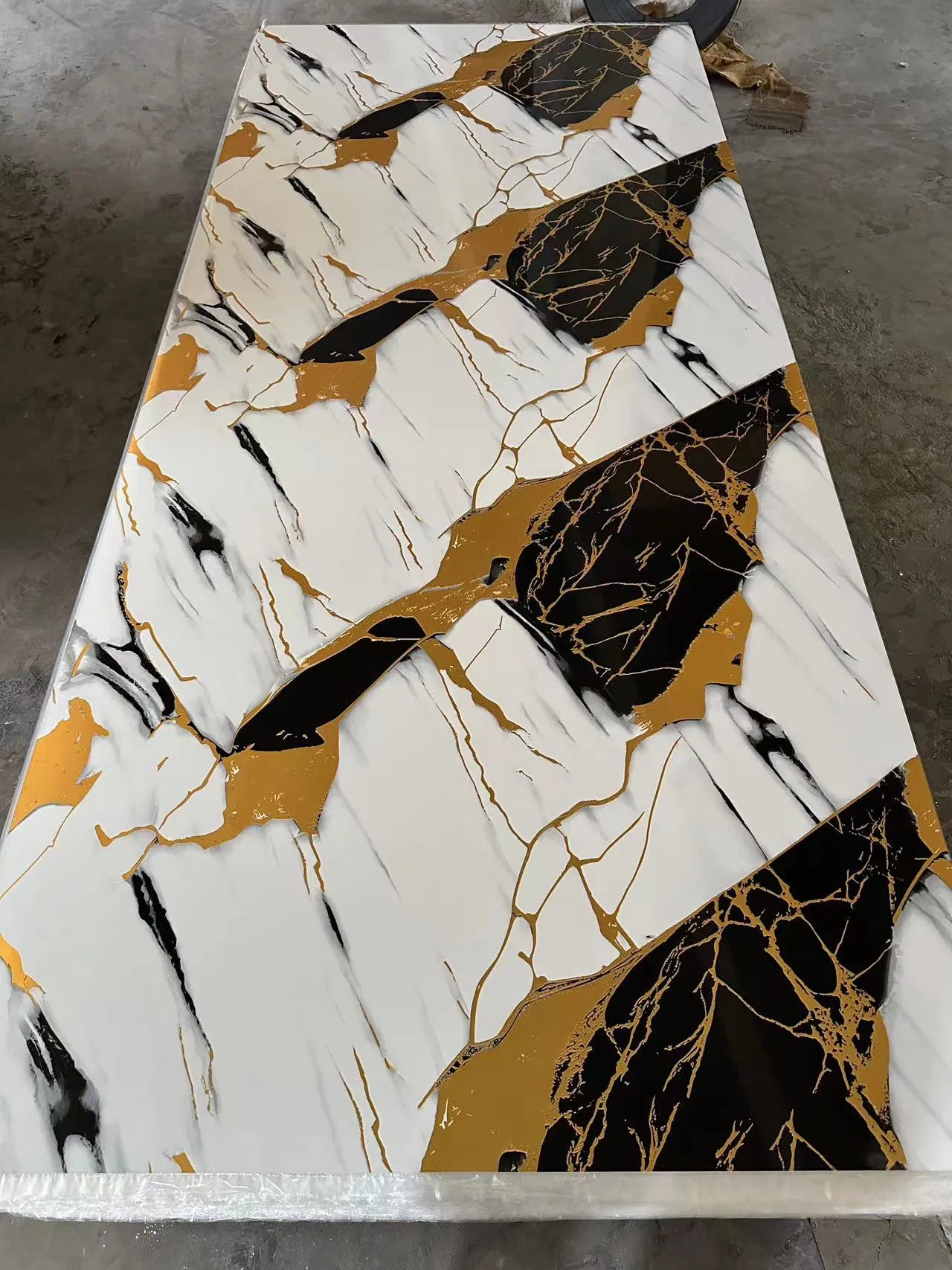 New Decorative Materials Waterproof Wall Panel PVC UV Plastic Sheet PVC Marble for Office Home