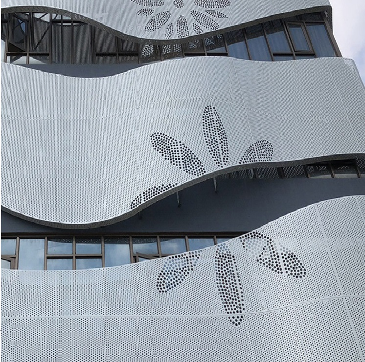 Exterior Aluminum Facade Cladding Panel Commercial Building Curtain Wall System