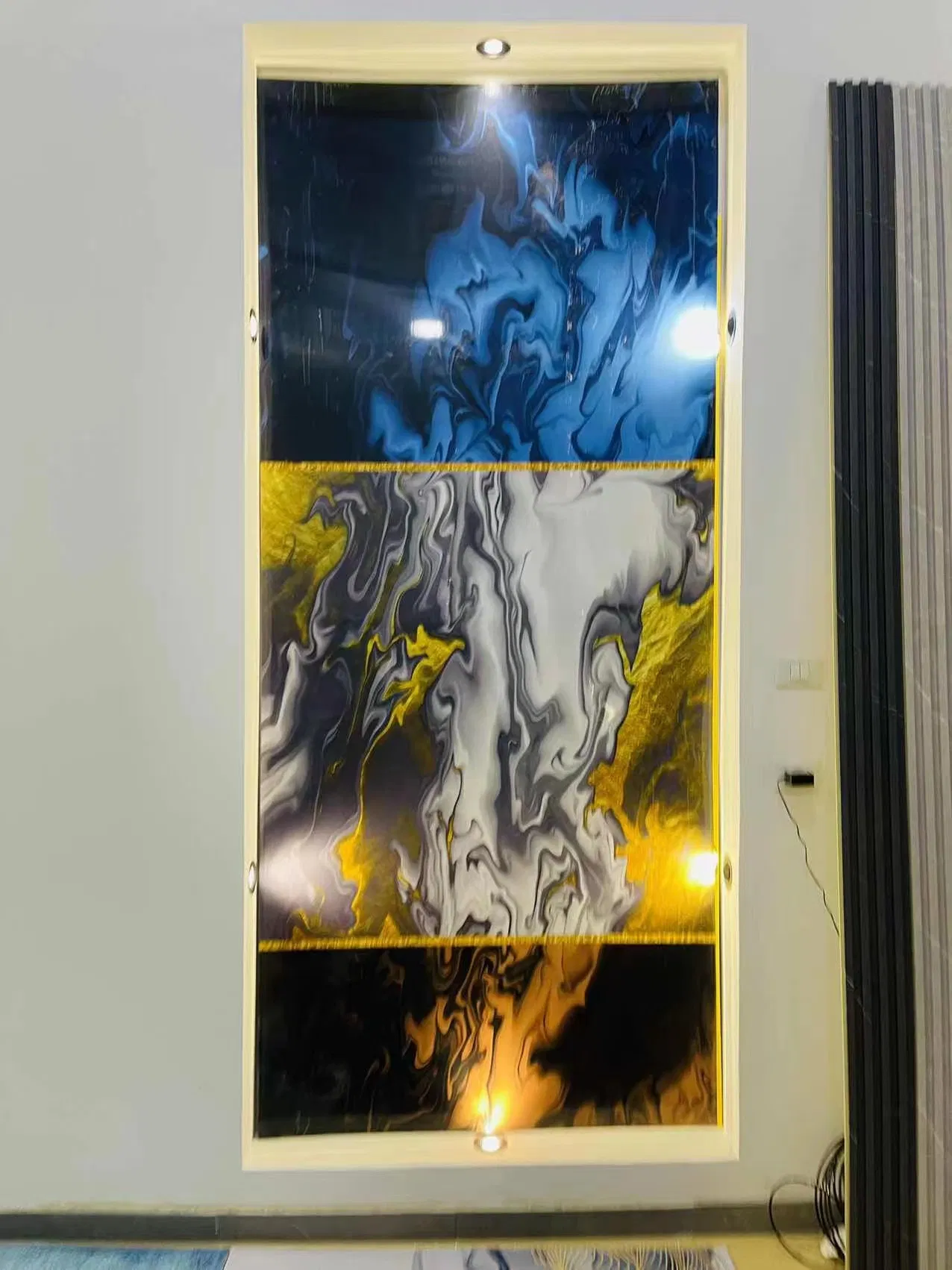 3D Printed UV Cladding PVC Marble Sheet for Wall Decor