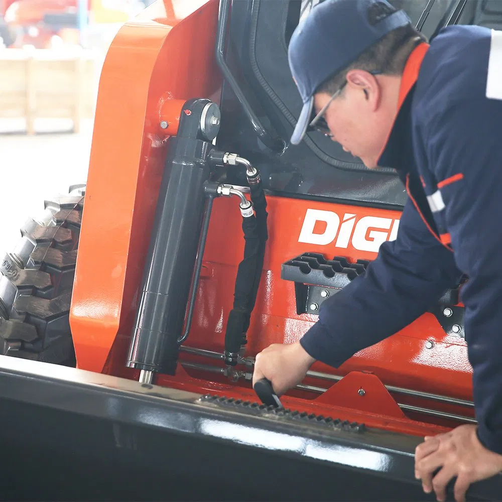 Hot Selling EPA/Euro 5/CE High Quality Front End Loader Compact Mini Wheel Skid Loader with Free Bucket Attachments for Construction