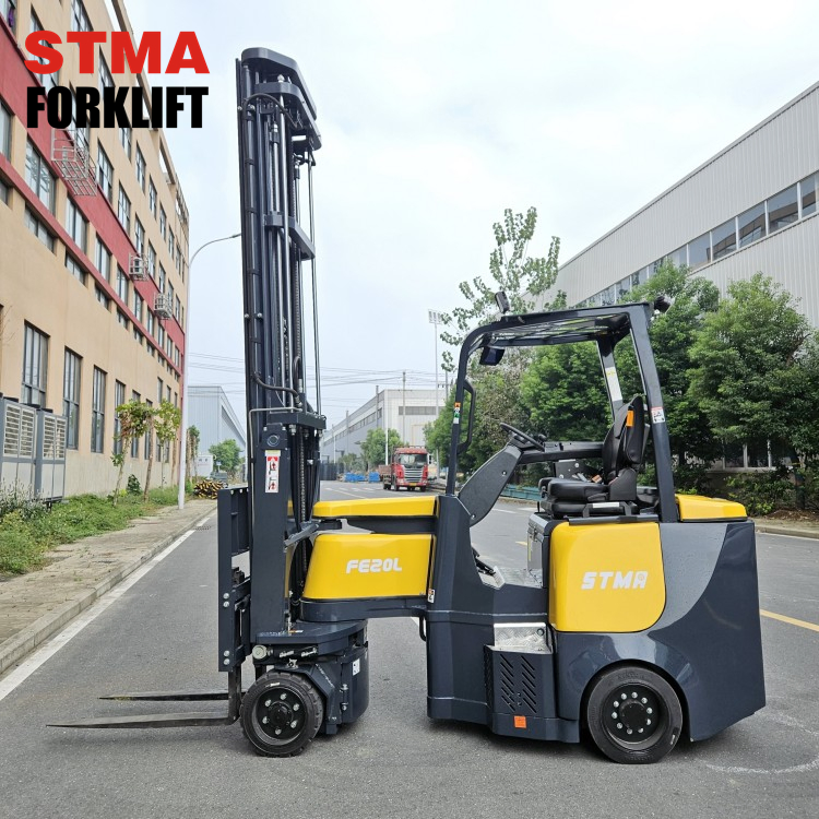 Stma Factory Supply Narrow Aisle Articulated Forklift Cold Store Aisle Master 3 Way Sideloader Counterbalanced Forklifts 2000kg Capacity