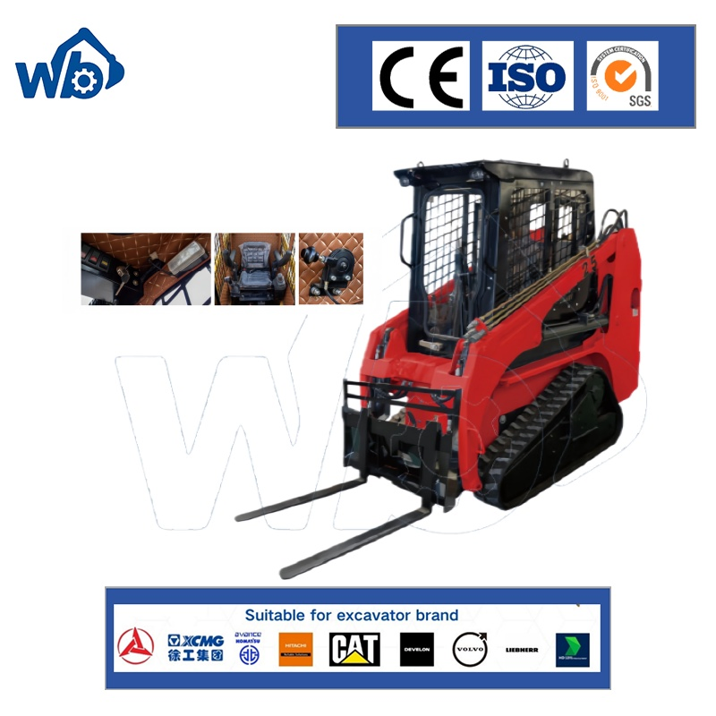 Multi Functional Compact Track Diesel Wheel Skid Steer Loader Construction Site Easy to Operate Farm Gasoline Crawler Mini Skids Steer Loaders