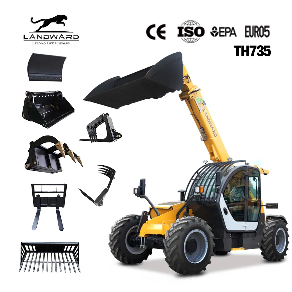 Chinese Telehandler CE EPA Engineering Construction Aerial Work Forklift Compact Telescopic Loader Diesel Handler Forklift Mini Telehandler Factory Direct Sales