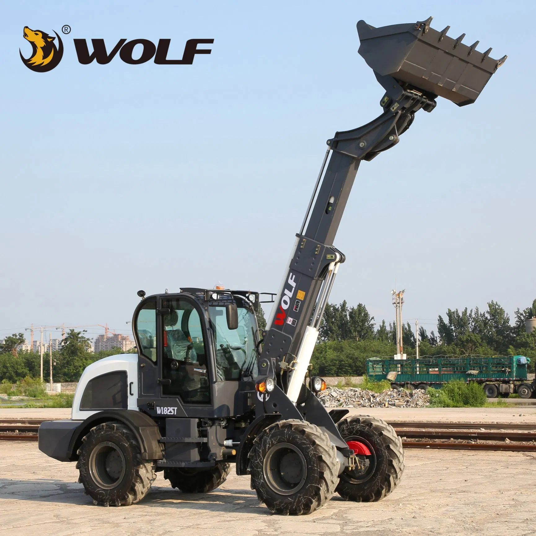 China Wolf WL825T CE/ISO Multi-Attachment with Euro5 Motor 2.5 T/Ton Telescopic End Loaders Price for Boom/Farm/Construction/Garden/Front