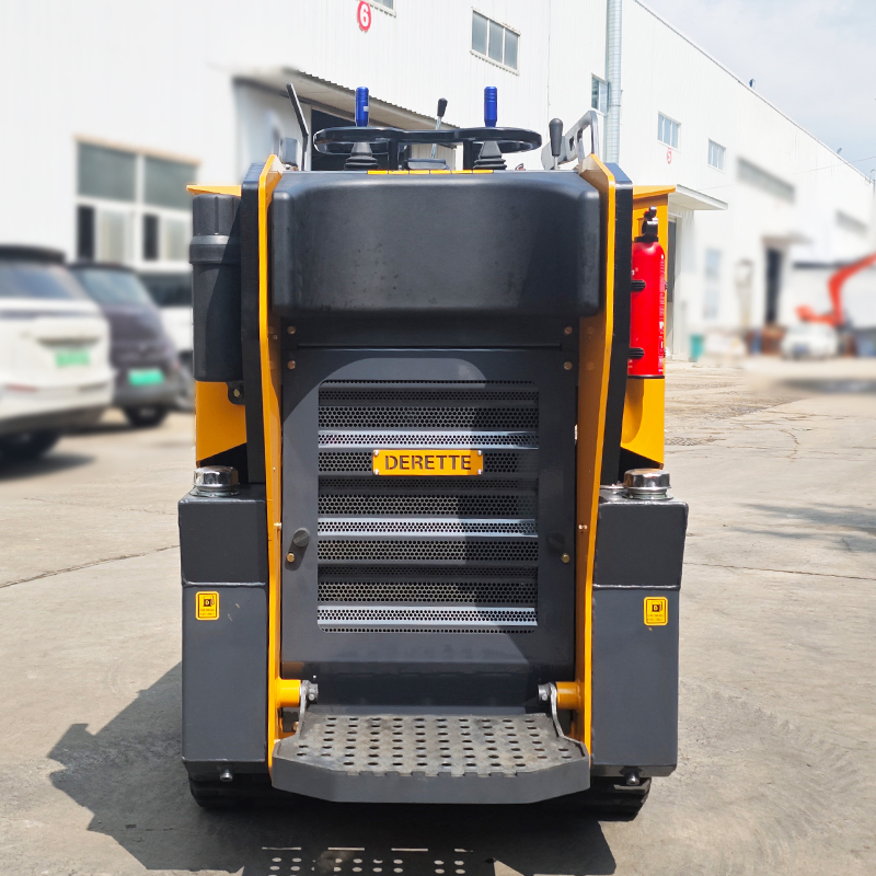 Derette Xc1100 Diesel Mini Crawler Skid Steer Loader Compact Track Steering Loader with Front End Bucket and Attachments