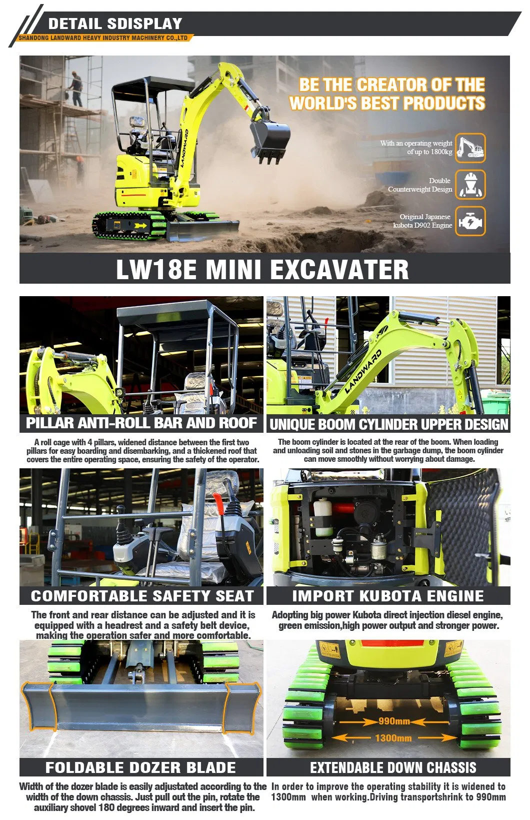 Excavator Dimensions