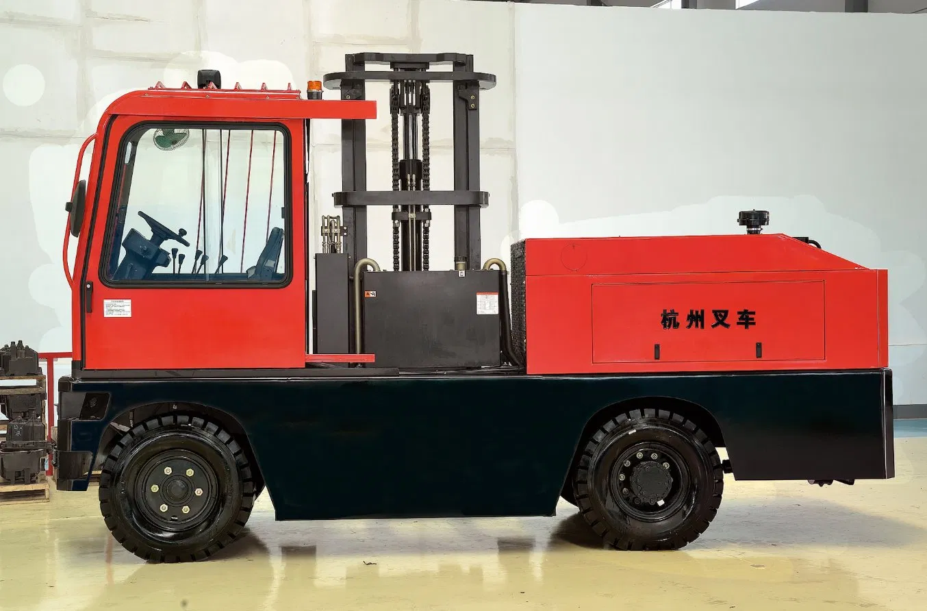 Hangcha 3ton, 5ton, 6ton Sideloader Forklift with Diesel Engine Lifting Height From 3600mm to 6000mm