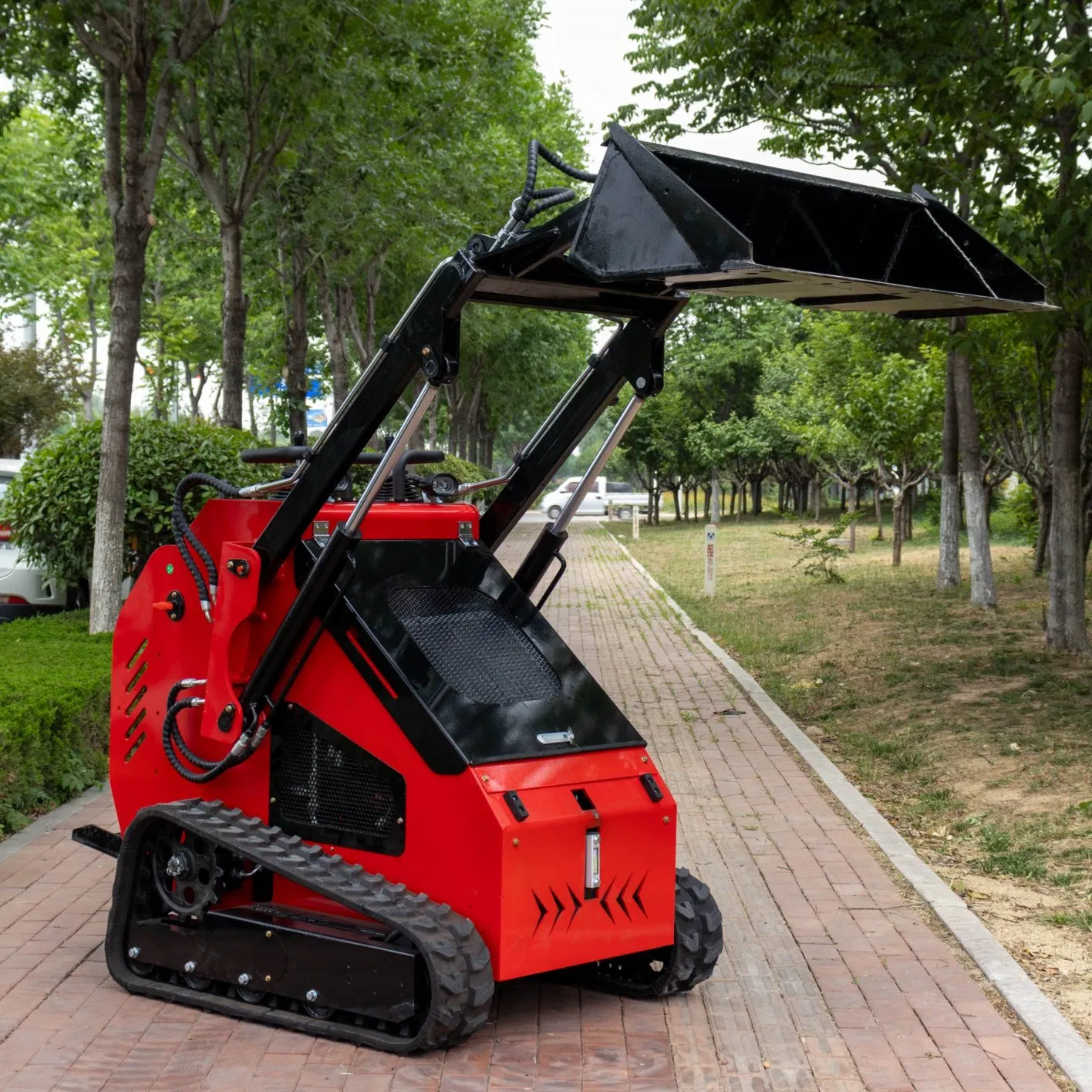 23HP Compact Structure Crawler Diesel Multipurpose Skid Steer Mini Micro Wheel and Track Auger Small Loader Construction Equipment with EPA for Us Market
