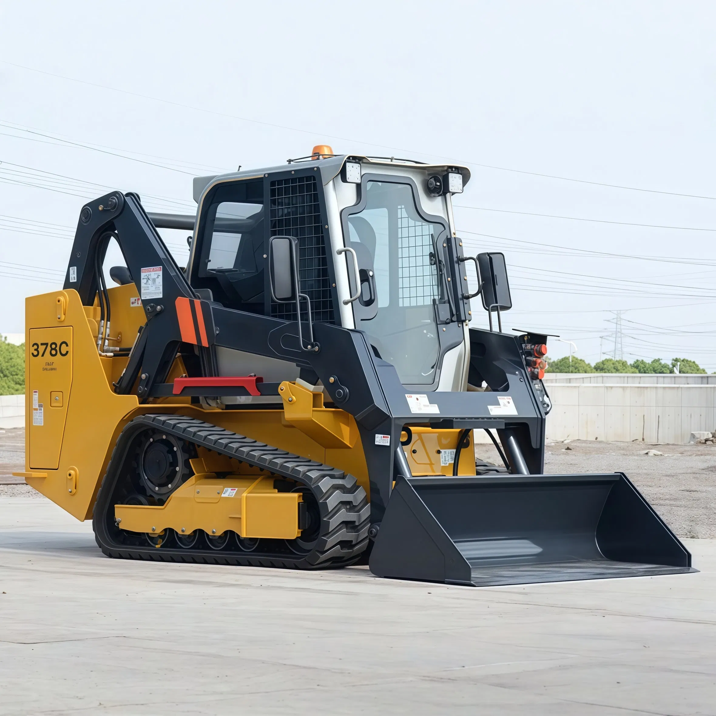 Chinese Supplier Earth-Moving Machinery 378c Skid Steer 998 Kg Compact Steer Skid Track Loader