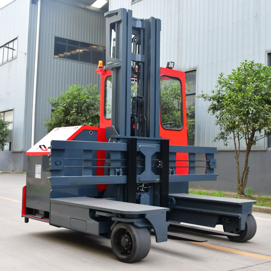 The Most Agile 4-Way 4 Wheel Multi Directional Sideloader Forklift 5t 6t 4.5t for Long Loads