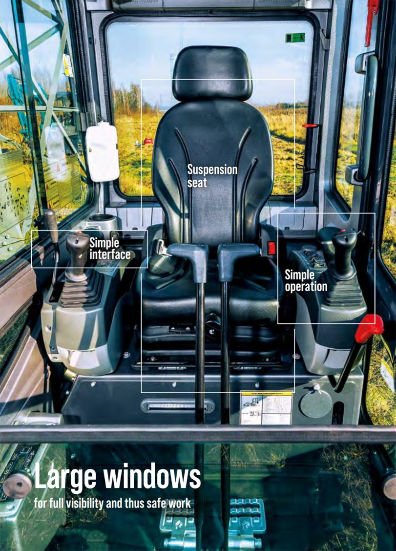 Mini-Pelle Swe25f Compact Excavator Zero-Tail Exceptional Digging Forces of 24 kN Bucket 14 kN Arm Maximum Reach of Over 4.6 Meters 4845 mm Long