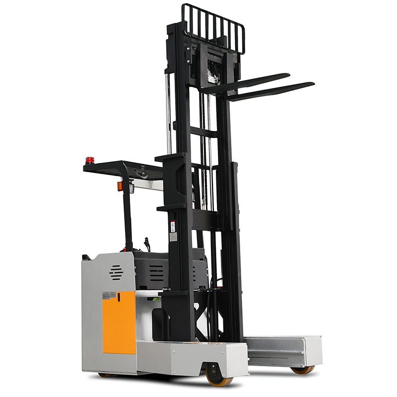 Warehouse Factory 1.5 Ton 2 Ton 3m 3.5m Lifting Height Self Loading Automatic Industrial Electric Four-Way Reach Forklift Stacker for Long Material Handling