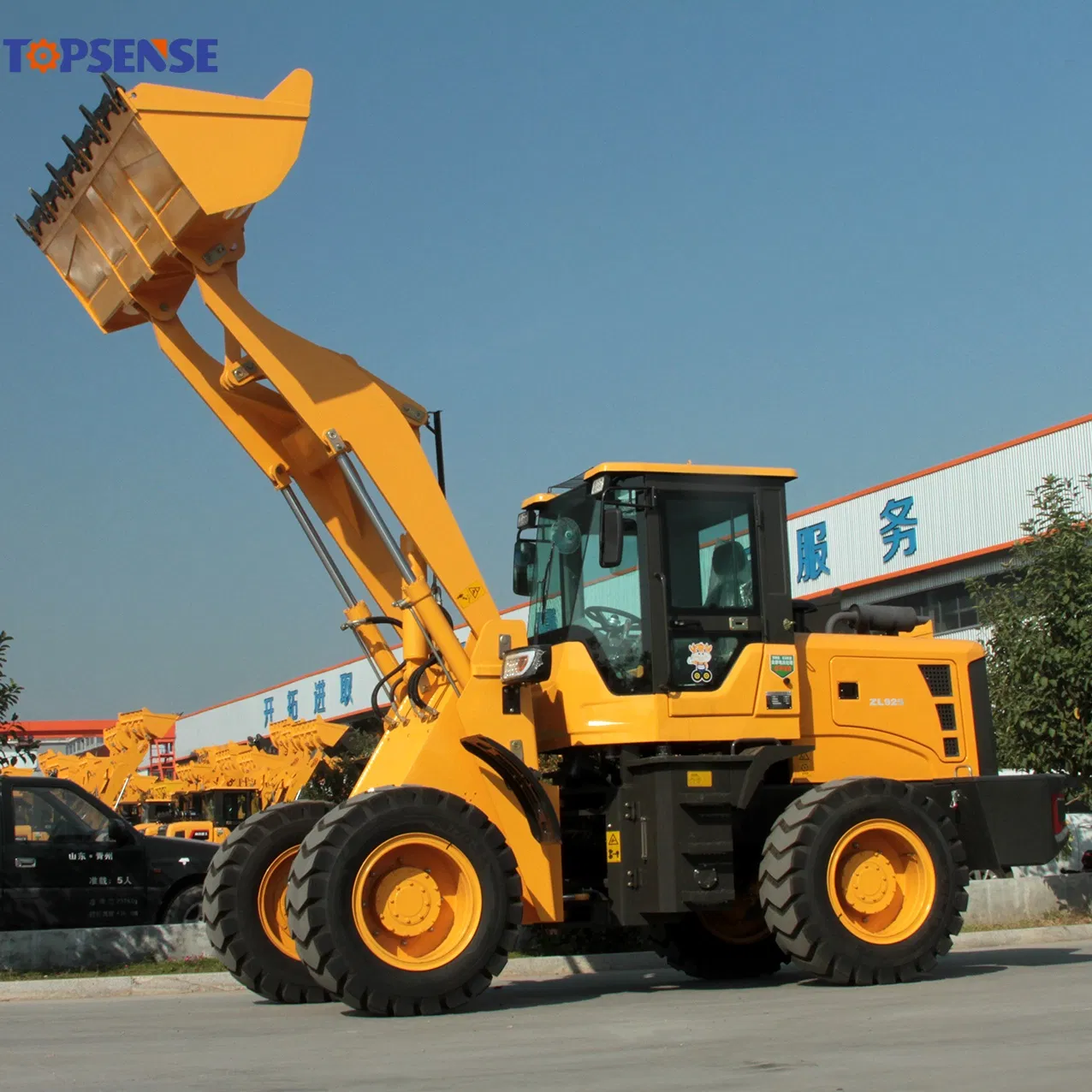 Topsense Hot Sale 1ton 1.5ton 2ton 2.5 Ton Mini Wheel Loader Ts920 925 Electric Joystick Chinese Front End Shovel Power Diesel Loader with Log Grab Quick Hitch