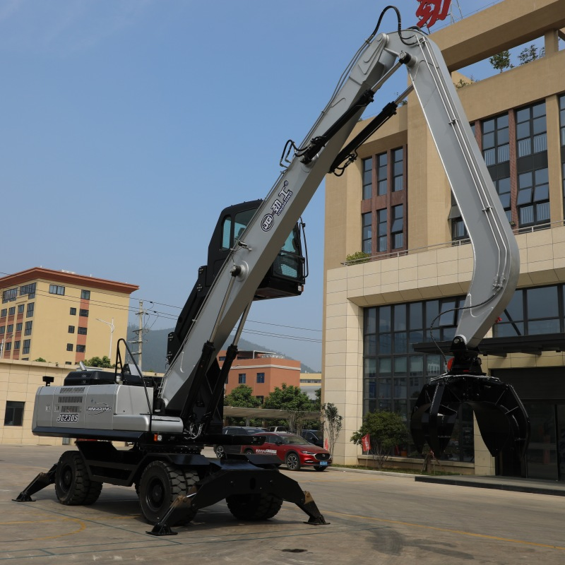 Jg230s Wheeled Grapple Excavator for Metal Recycling Demolition Sites with CE Certifications