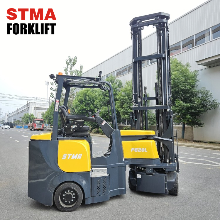 Stma Factory Supply Narrow Aisle Articulated Forklift Cold Store Aisle Master 3 Way Sideloader Counterbalanced Forklifts 2000kg Capacity