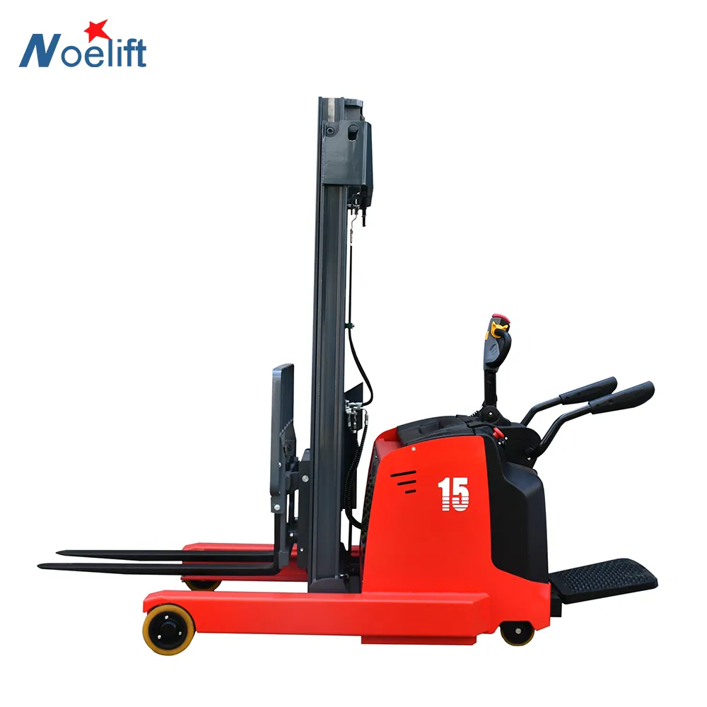 Factory Price 1.5 Ton 2 Ton Fully Electric Reach Forward Moving Counterbalanced Duplex Triple Mast Maximum Height 6 M Stacker Crane