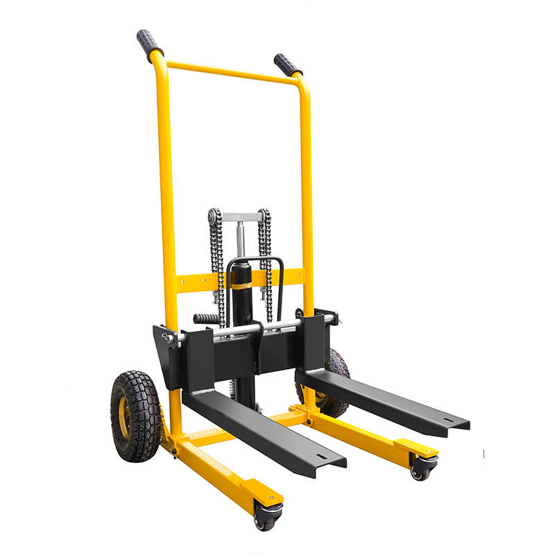 Bulk Order 200kg 300kg Foldable Portable 900mm 1300mm Height Compact Mini Hand Operated Reach Stacker Light Duty Small Manual Hydraulic Pallet Stacker Trolley