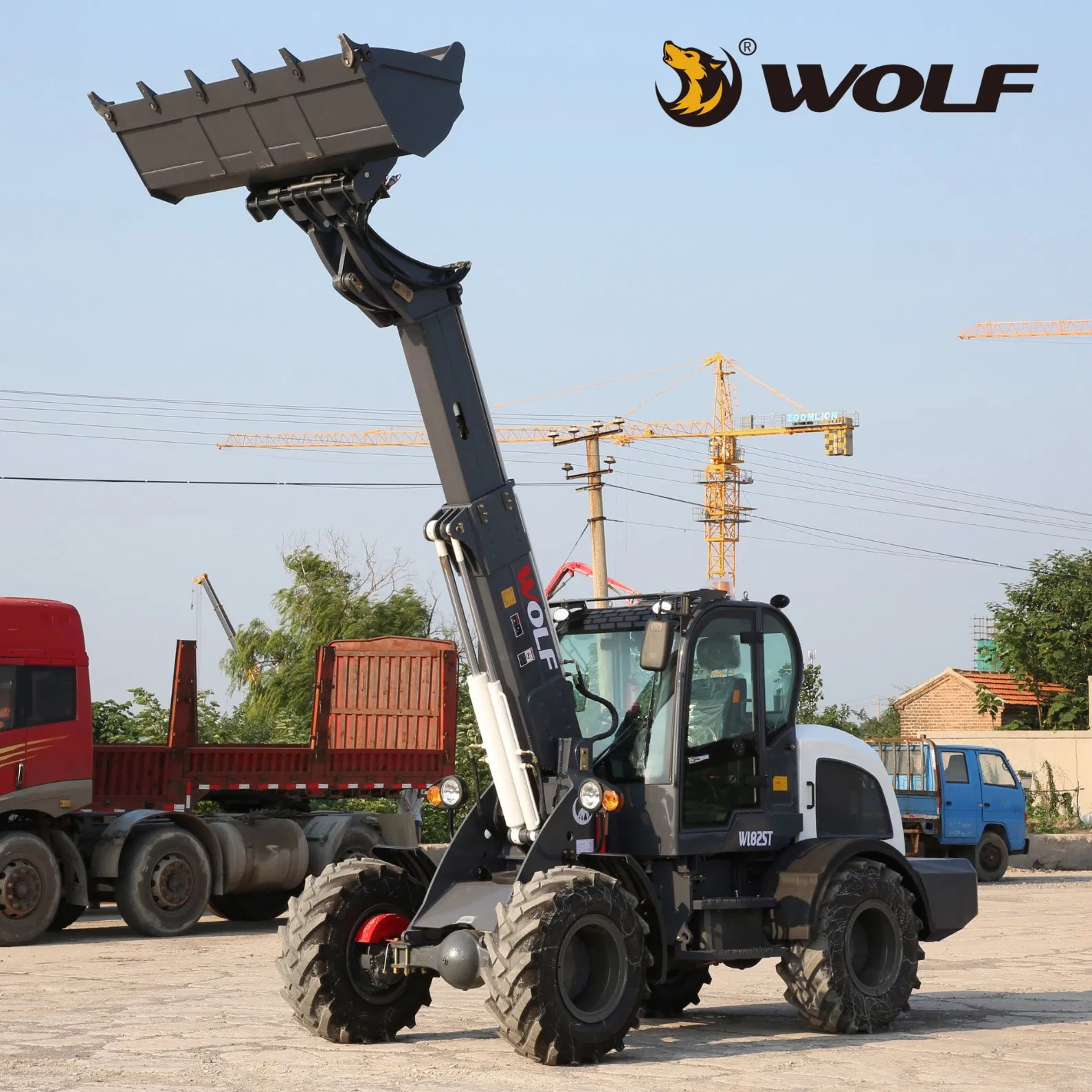 China Wolf WL825T CE/ISO Multi-Attachment with Euro5 Motor 2.5 T/Ton Telescopic End Loaders Price for Boom/Farm/Construction/Garden/Front
