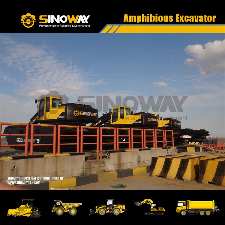 Best Price Long Reach Land and Water Excavator with Floating Tank Pontoon Tracks Mini River Amphibious Swamp Buggy with Backhoe and Dredging Pump for Sale