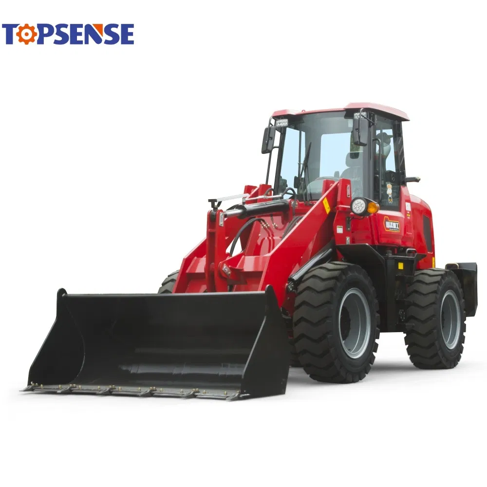 Topsense Hot Sale 1ton 1.5ton 2ton 2.5 Ton Mini Wheel Loader Ts920 925 Electric Joystick Chinese Front End Shovel Power Diesel Loader with Log Grab Quick Hitch