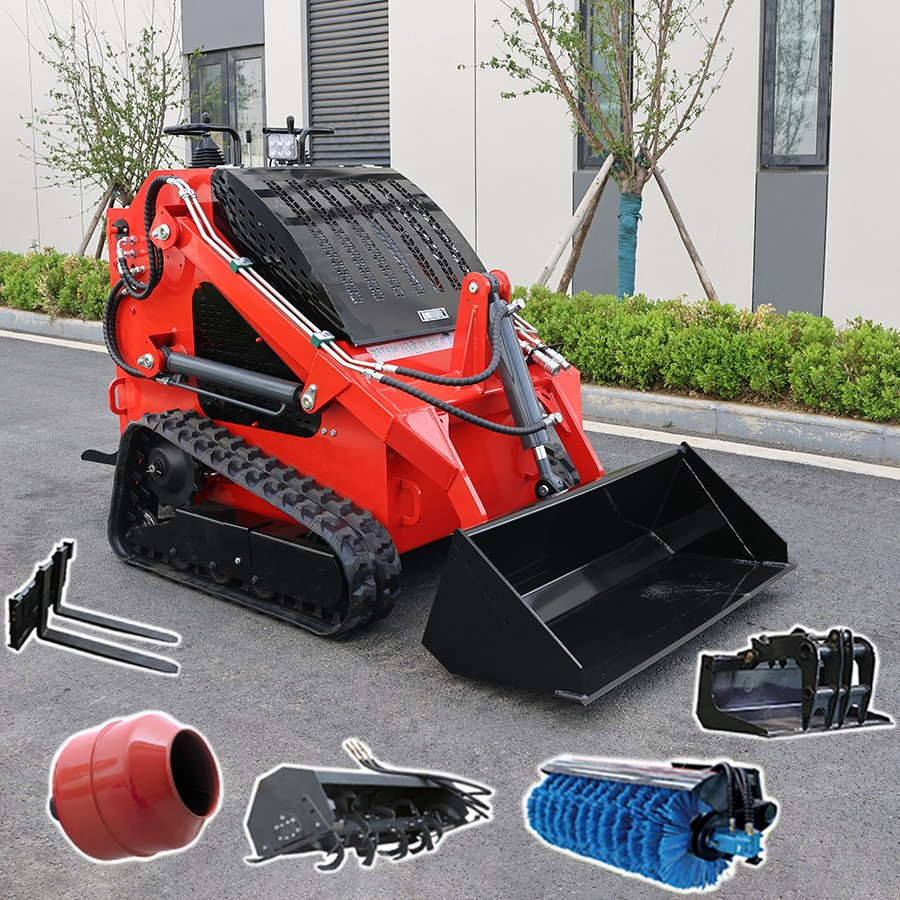 Ld-T480 Compact Track Front Loader Attachments Hydraulic Versatile Earthmoving Construction Farm Skid Steer Loader