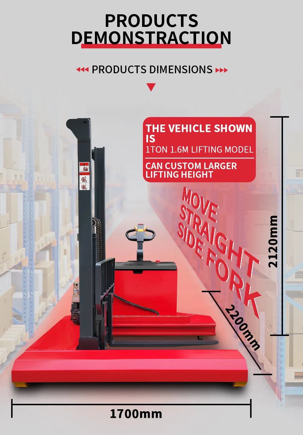 Electric Reach Forklift Detail 6