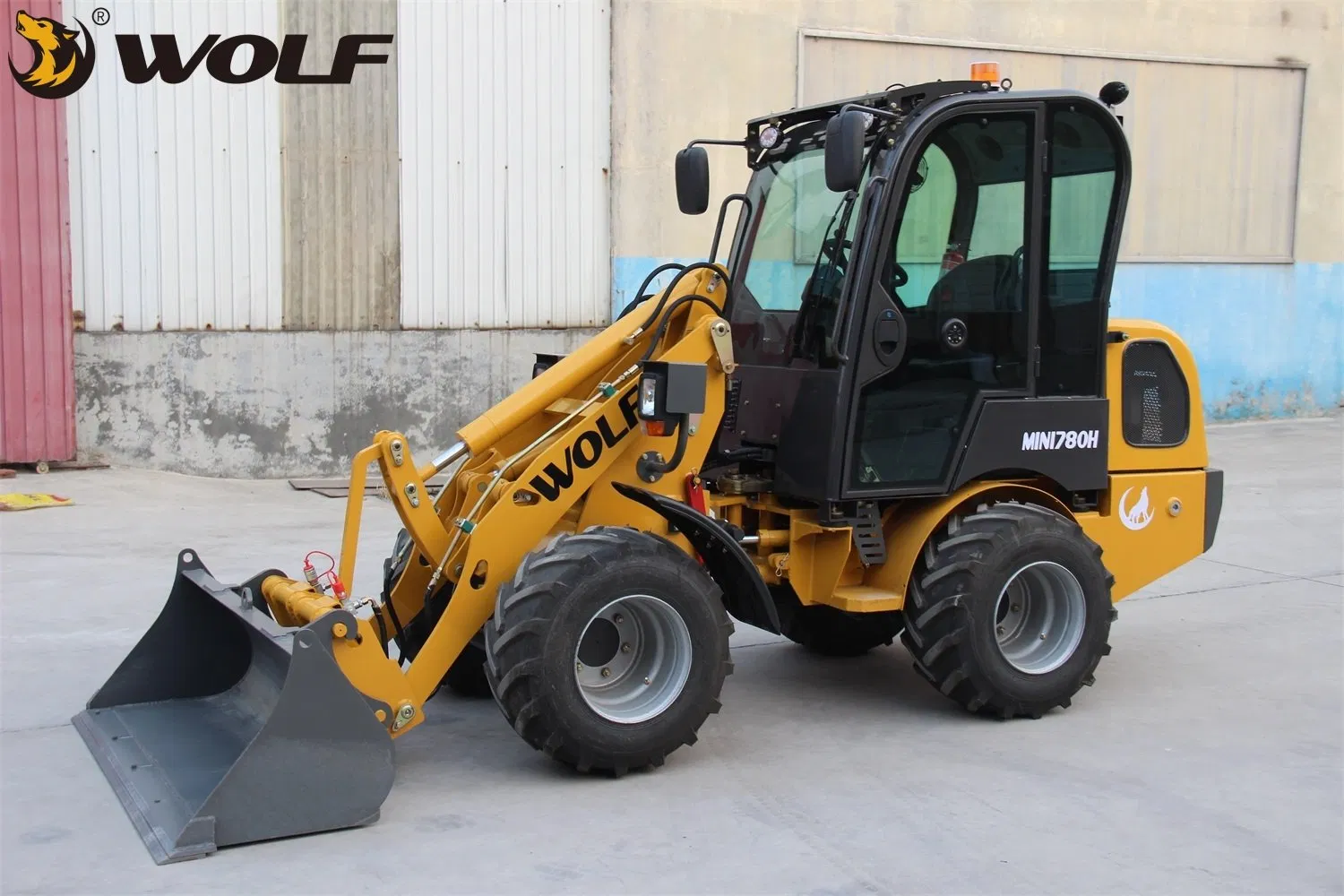 Wolf Compact/Articulated/Multifunctional with CE/Kubota/Yanmar Engine Bucket/Fork/Attachments/Cab 780h Front End Mini Loader Price for Sales/Garden/Wheel Horse
