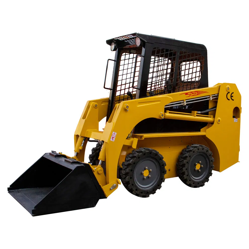 Hts-380 EPA Approved 400/500/700kg 850kg 1000kg Compact Structure Crawler Diesel Multipurpose Skid Steer Mini Micro Wheel Track Small Loader with Attachments