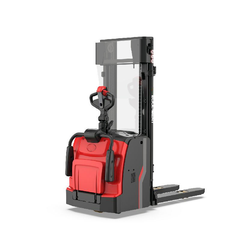 Hot Sale 1.6 Ton Manual Electric Forklift Truck Semi Automatic Fork Lift Reach Stacker with Battery of Hand Lifting Equipment Manufacturer