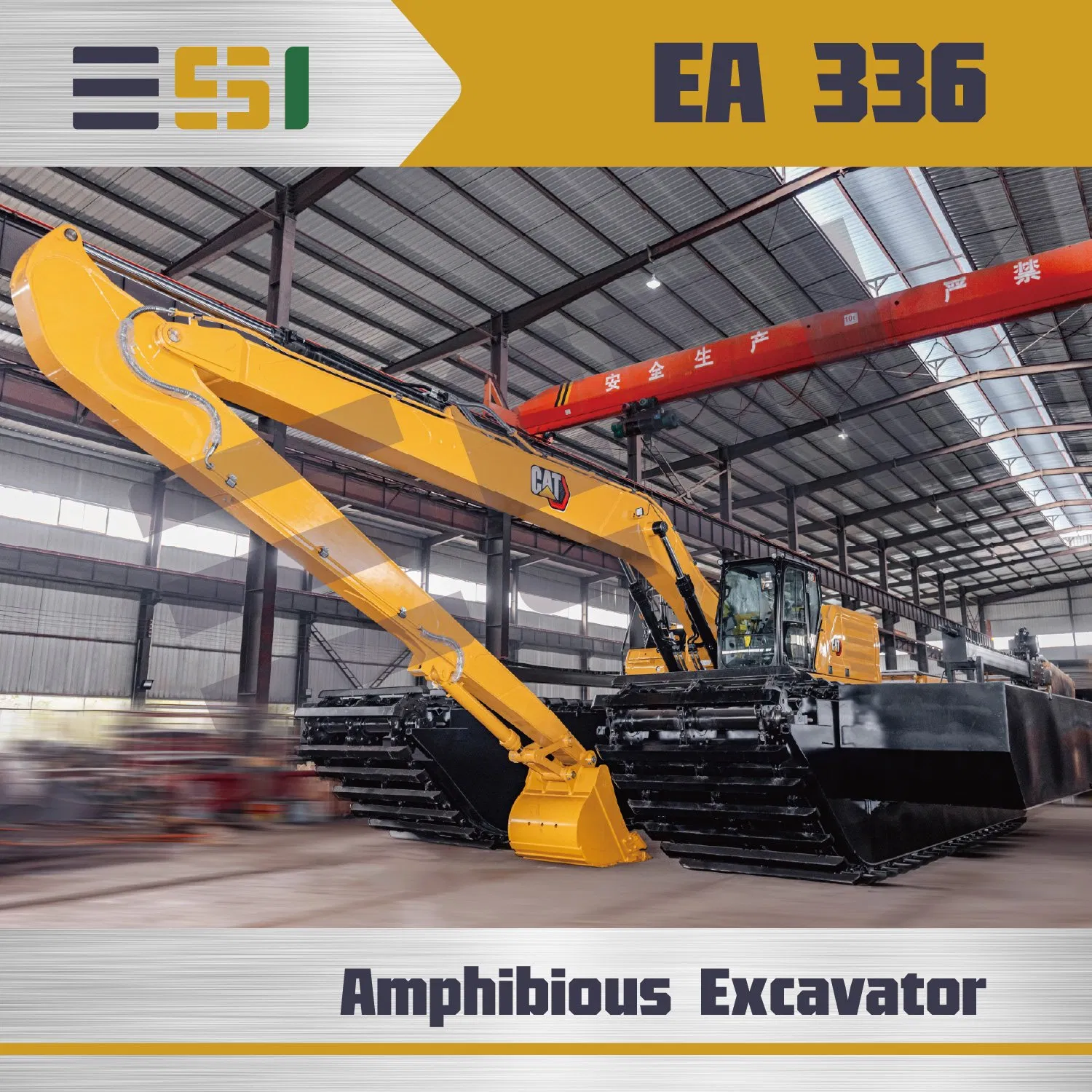 Long Reach Boom 336 Swamp Buggy Excavator with 1.1 M³ Bucket