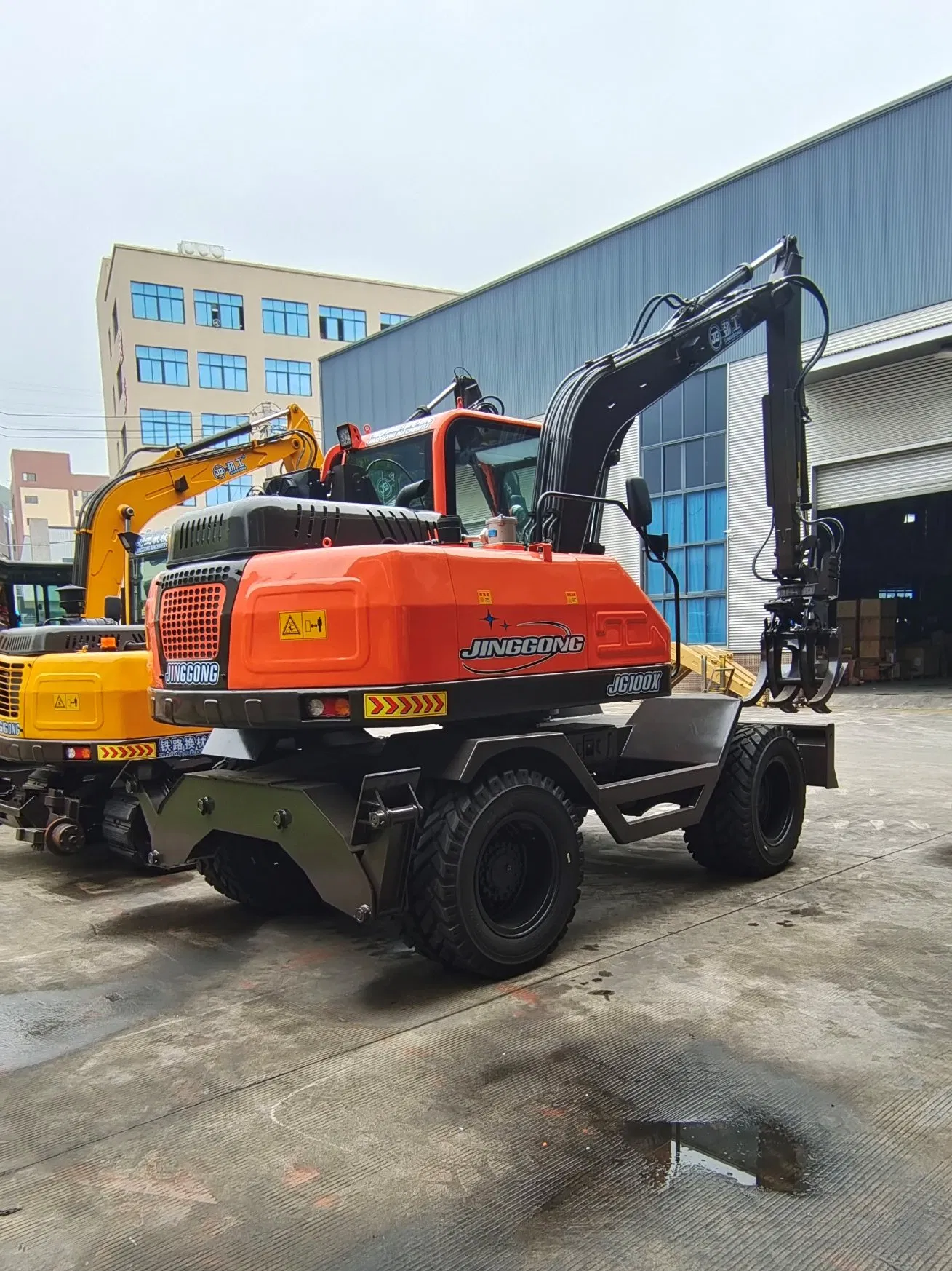 Jg100s High Quality Long Reach Hydraulic Wheel Excavators