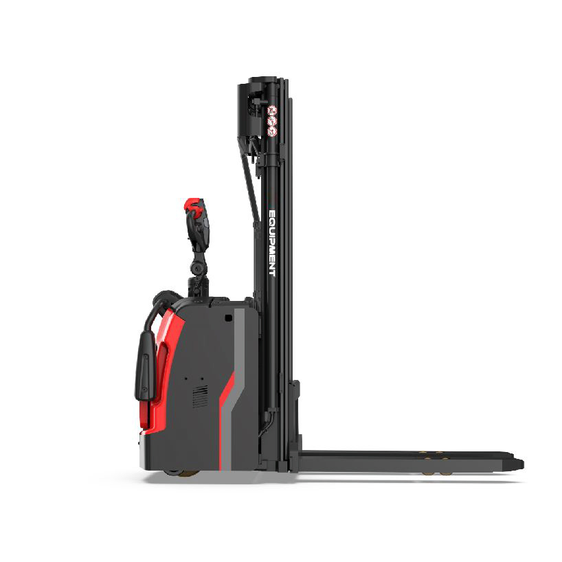 Hot Sale 1.6 Ton Manual Electric Forklift Truck Semi Automatic Fork Lift Reach Stacker with Battery of Hand Lifting Equipment Manufacturer