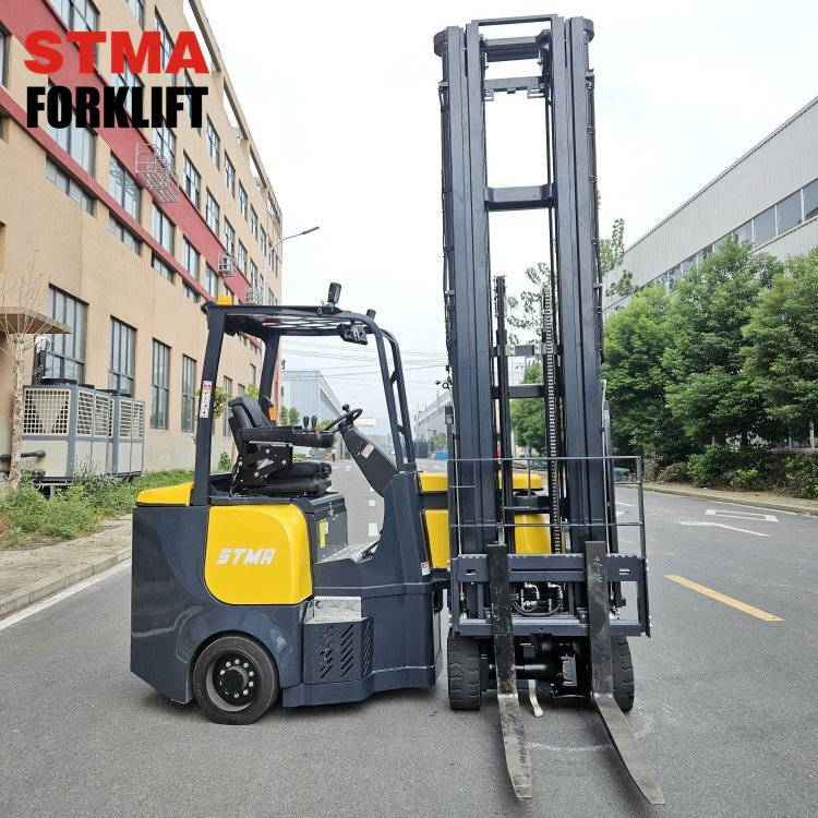Stma Factory Supply Narrow Aisle Articulated Forklift Cold Store Aisle Master 3 Way Sideloader Counterbalanced Forklifts 2000kg Capacity