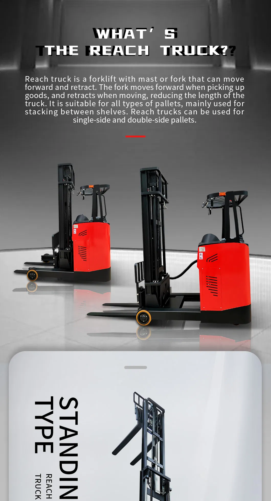 Electric Battery Reach Truck Forklift