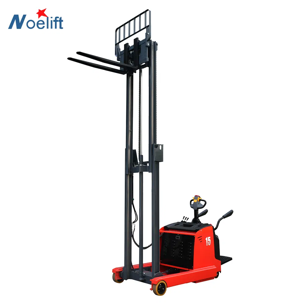 Factory Price 1.5 Ton 2 Ton Fully Electric Reach Forward Moving Counterbalanced Duplex Triple Mast Maximum Height 6 M Stacker Crane