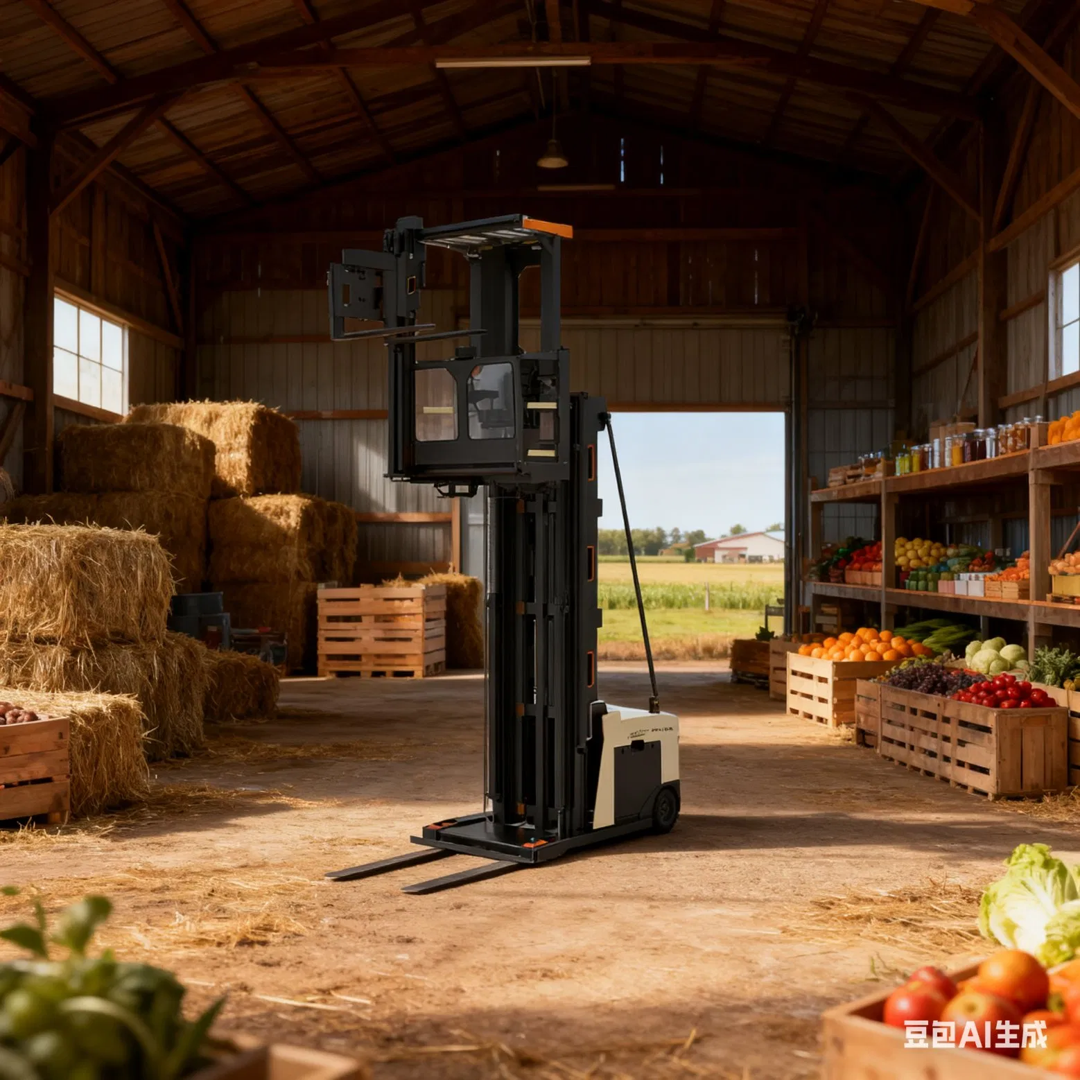 Electric 3 Way Man-up Pallet Truck Stacker Narrow Laneway 1.5 Ton Three Way People Ascending Pallet Stacker