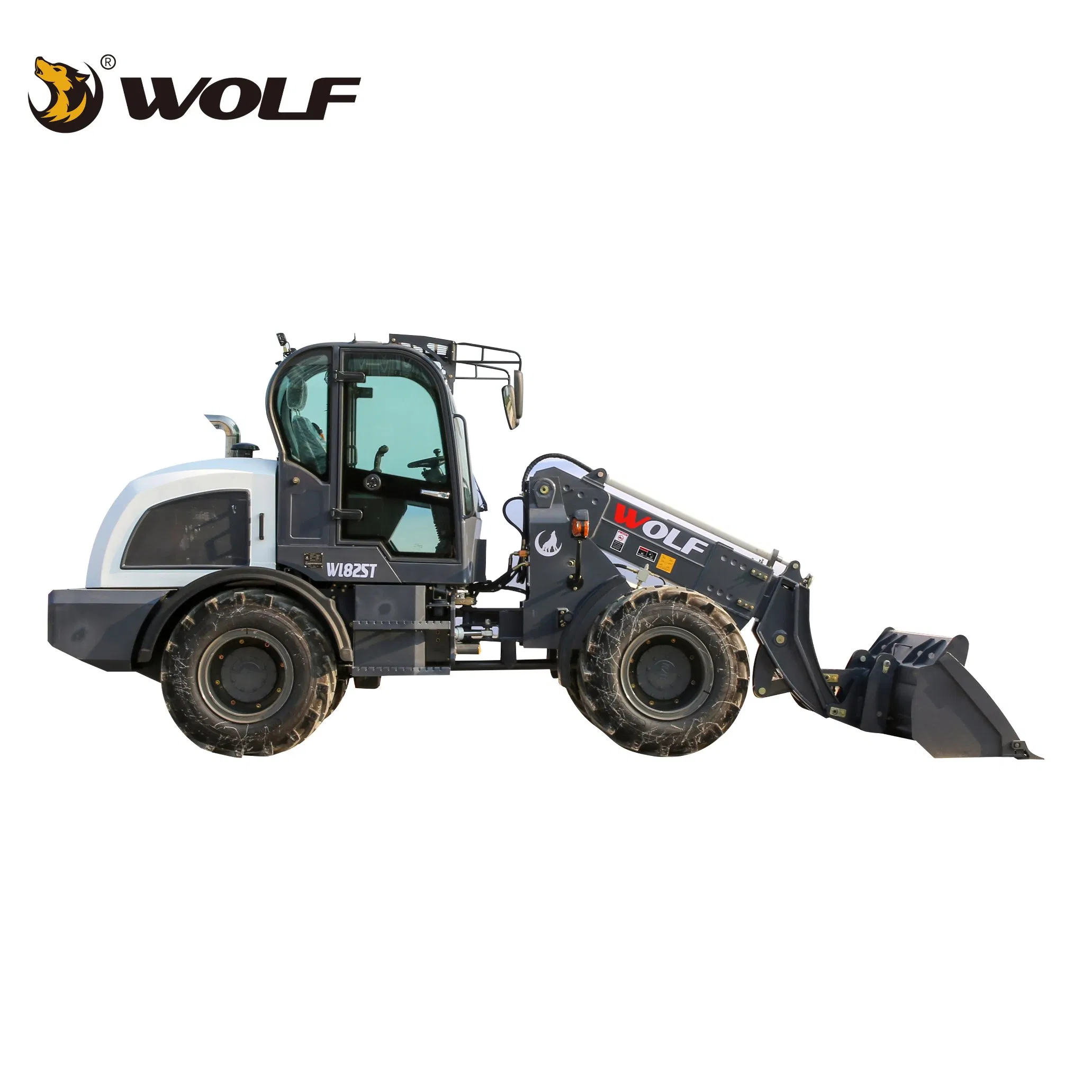 China Wolf WL825T CE/ISO Multi-Attachment with Euro5 Motor 2.5 T/Ton Telescopic End Loaders Price for Boom/Farm/Construction/Garden/Front