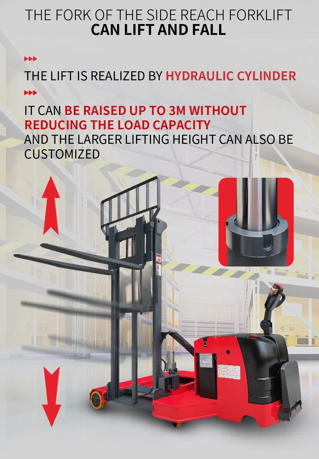 Electric Reach Forklift Detail 3