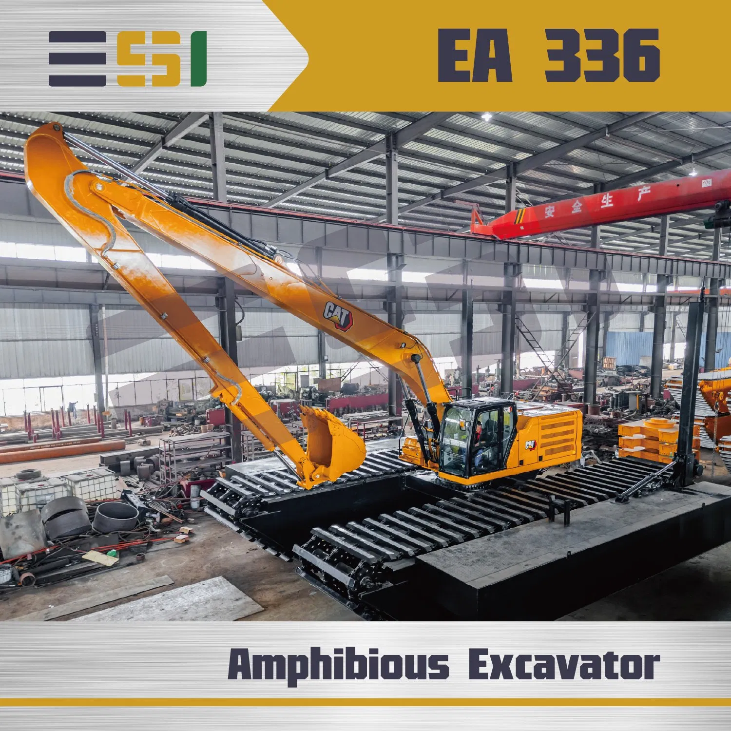 Long Reach Boom 336 Swamp Buggy Excavator with 1.1 M³ Bucket