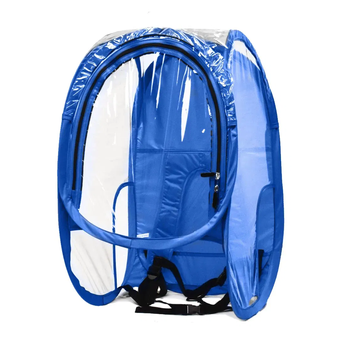 Casa de pantalla aislada para actividades al aire libre de tamaño mini, mochila de estilo simple, escudo móvil de PVC