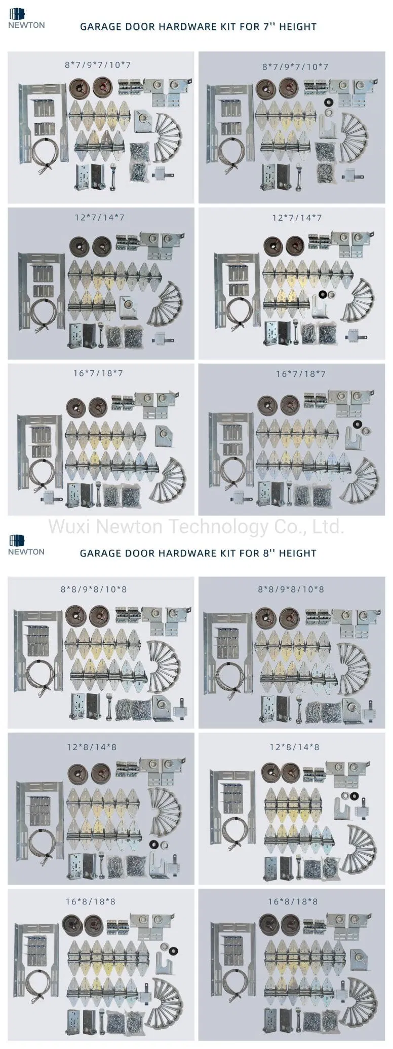 Configuración estándar de puertas de garaje