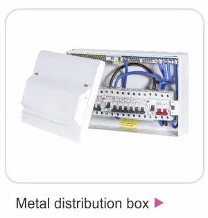 Caja de distribución de metal