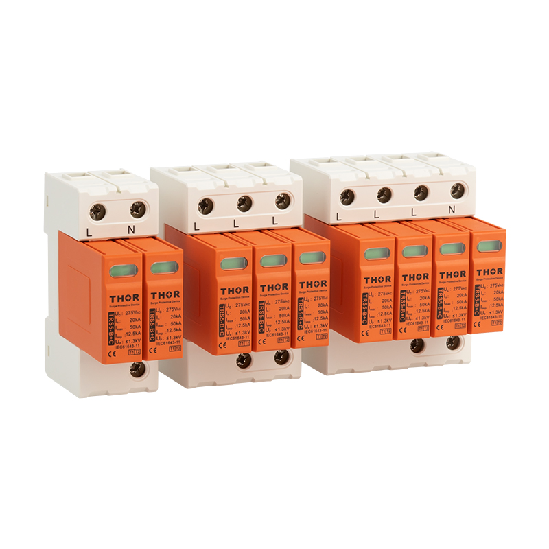 Protector contra transitorios ac para iluminación tipo 1+2 Transistent SPD Industrial Protección de equipos eléctricos dispositivo de protección contra rayos en carril DIN
