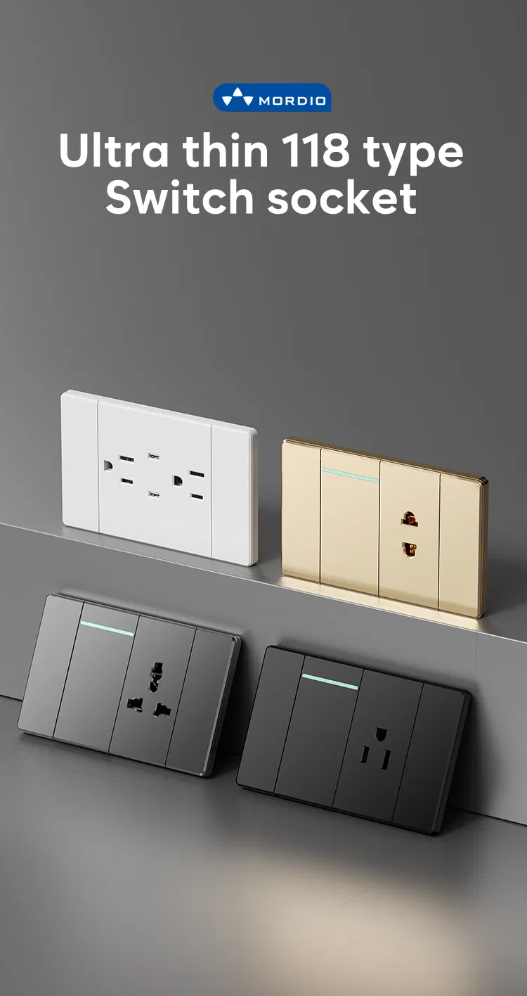 Interruptor de pared decorativo ultra delgado